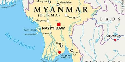 Краіна М'янма карце