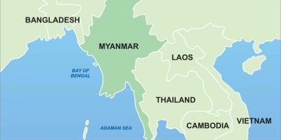 М'янма на карце Азіі